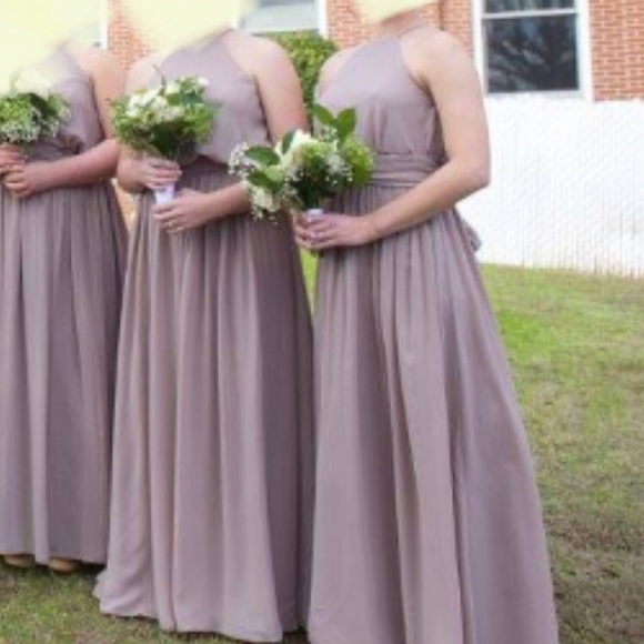 taupe bridesmaid dresses